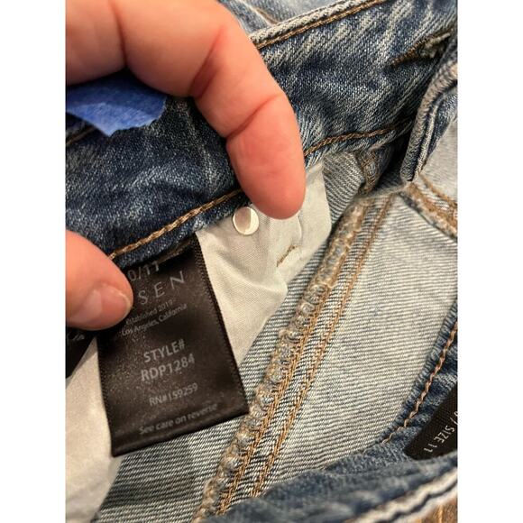 Distressed Gray Straight Leg Jeans - Picture 3 of 15